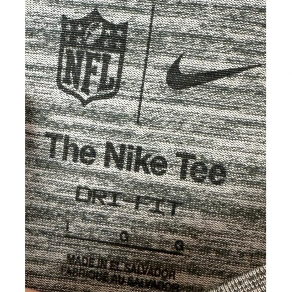 NEW New York Jets Nike T-Shirt Mens Large Grey Heather Dri-Fit NFL Athletic Tee